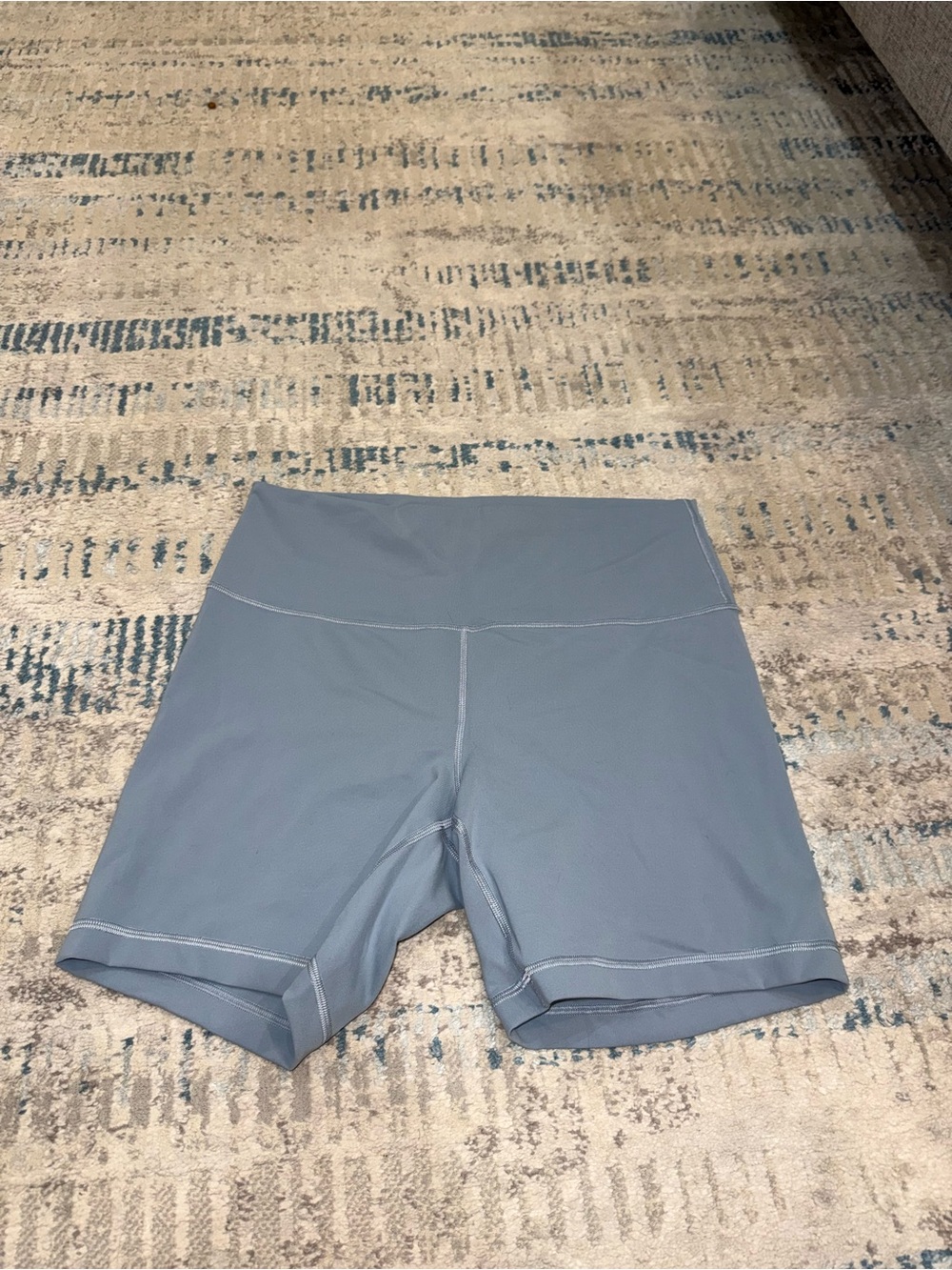 lululemon athletica Chambray Blue Gray Activewear Set - Sports Bra, Tank, Shorts - Picture 3 of 9